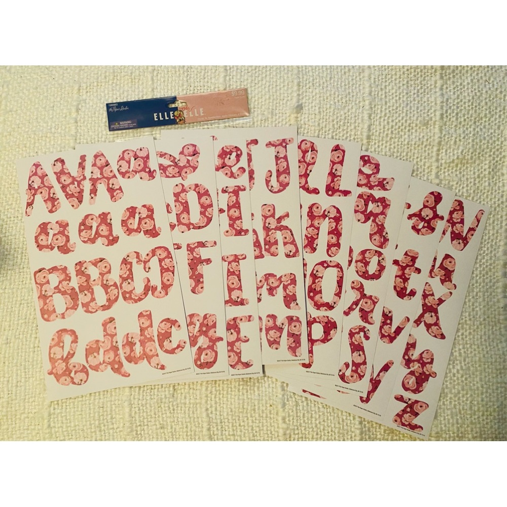 Floral Print 109pc Jumbo Alphabet